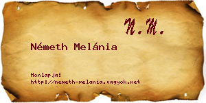 Németh Melánia névjegykártya